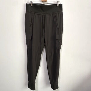 Athleta Jogger Pants 6 Army Green Cargo Active Track Workout Pull On Athleisure